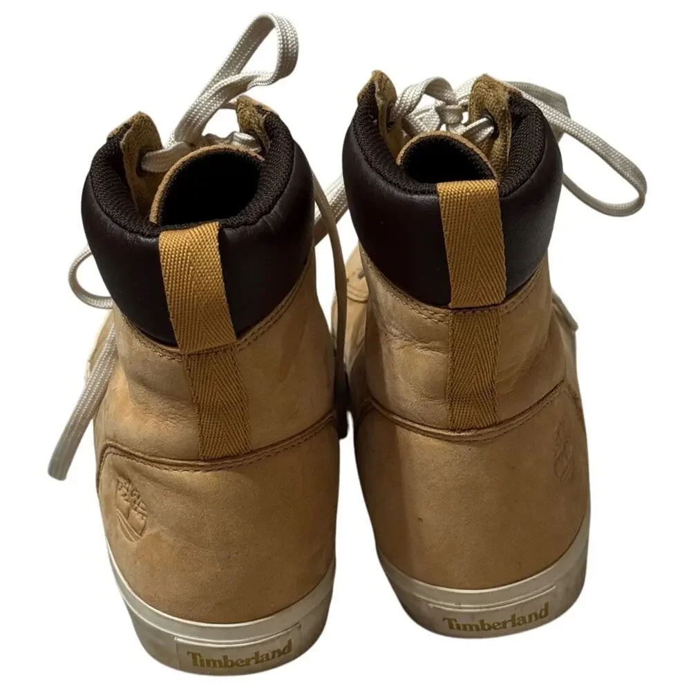 Timberland Sneaker Boots Brown Nubuck Leather Skyla Bay Ankle Lace Shoes Size 7